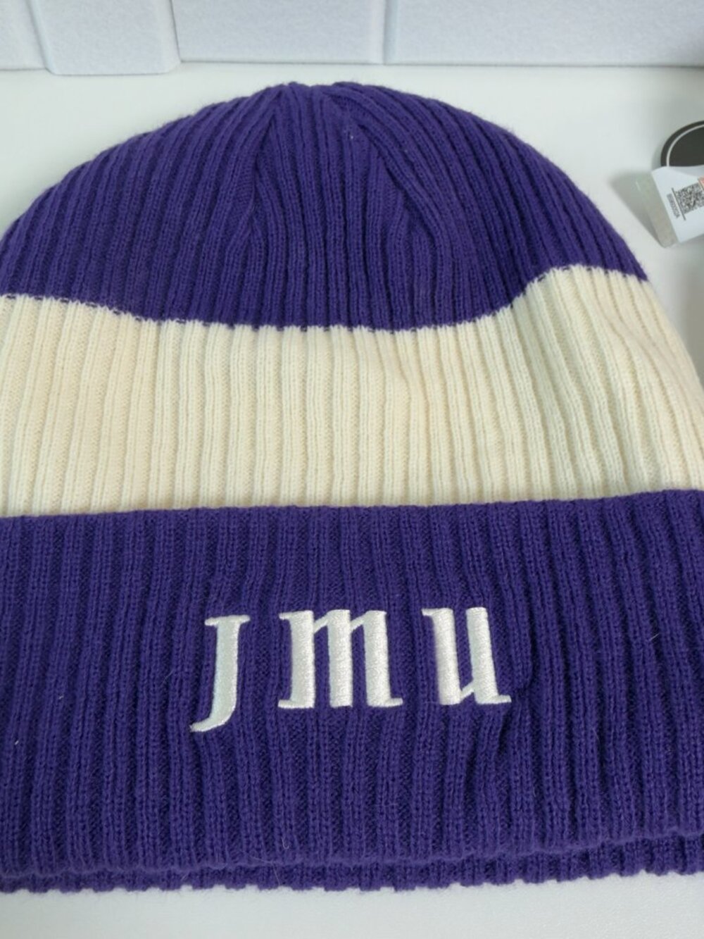 New JMU Knit Striped Beanies x2, James Madison University - Picture 3 of 6